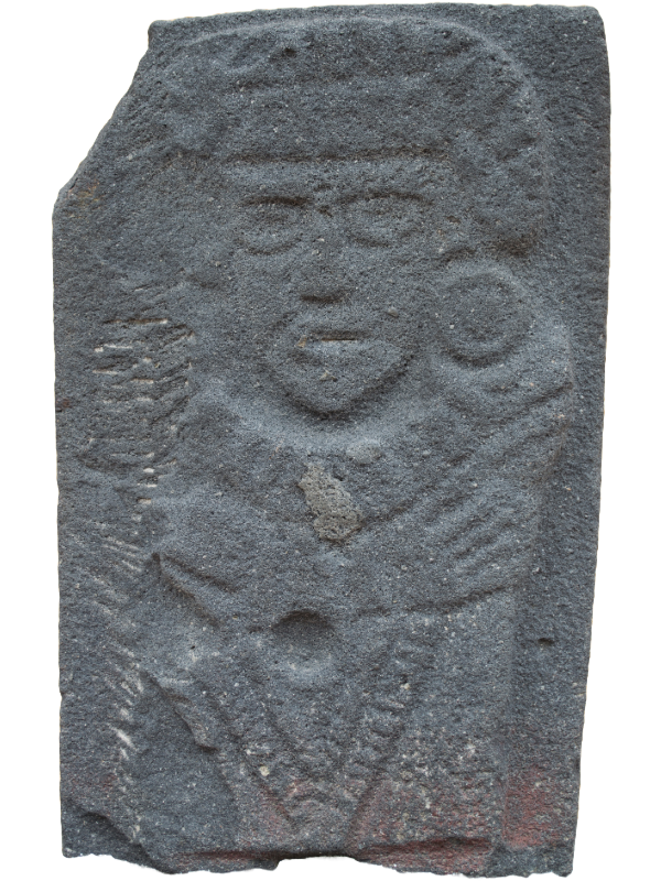 A Toltec-style carving, possibly representing a goddess, likely originating from the Oaxaca region and influenced by Toltec culture.