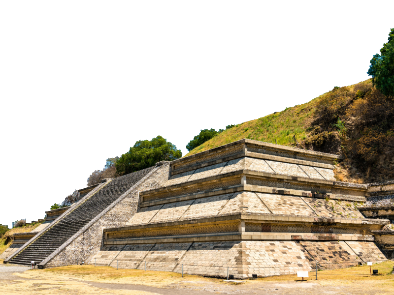 The Great Pyramid of Cholula (Tlachihualtepetl), the world's largest pyramid by volume, located in Cholula, Puebla, Mexico.