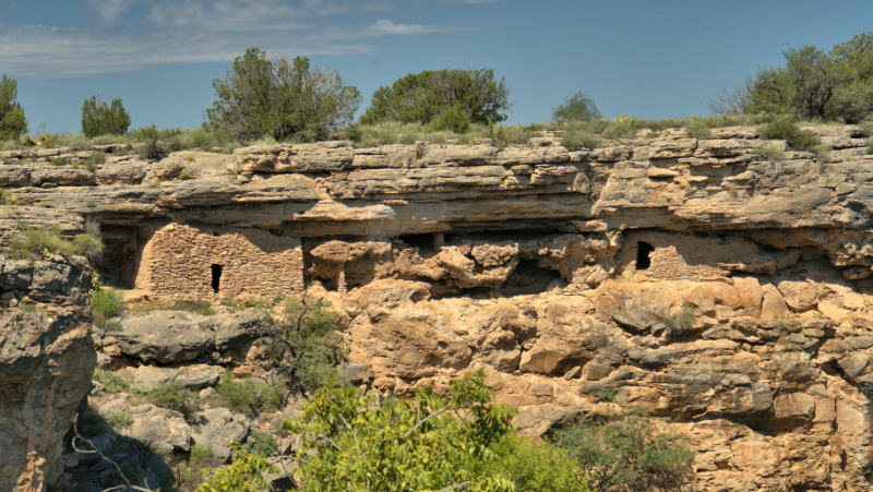 A view of Montezuma Well, a natural limestone sinkhole in Arizona