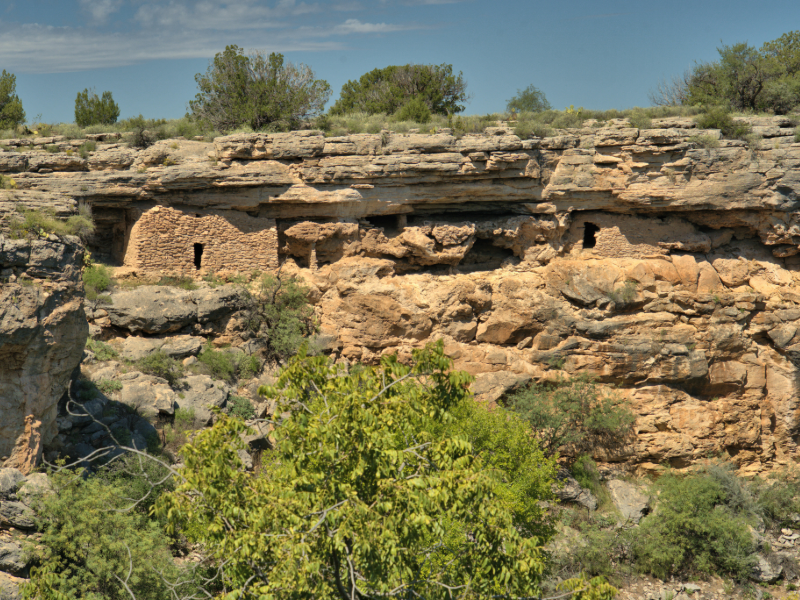 A view of Montezuma Well, a natural limestone sinkhole in Arizona