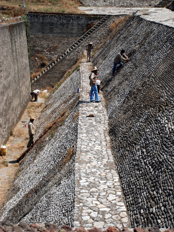 The Great Pyramid of Cholula, one of the largest pyramids by volume, located in Cholula, Puebla, Mexico.