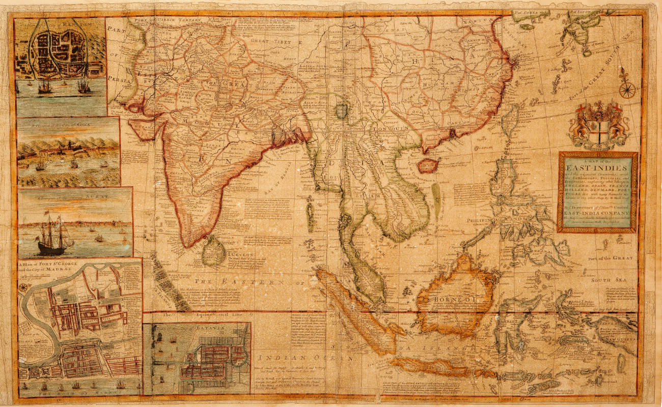 Map of ancient India 1687